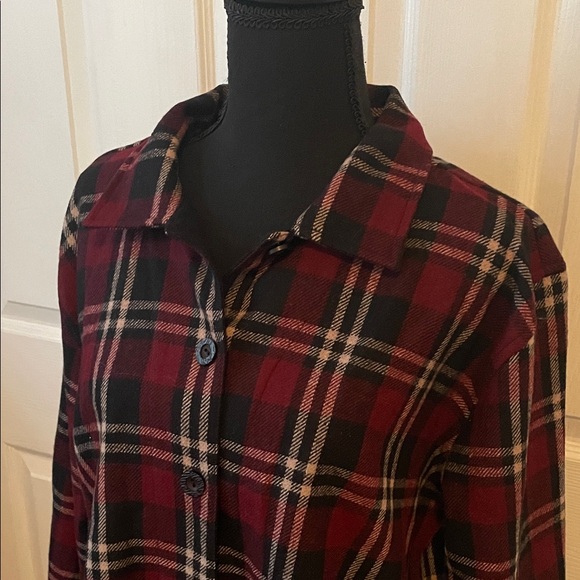 Christopher & Banks Shacket Plaid Jacket XL - Picture 2 of 9